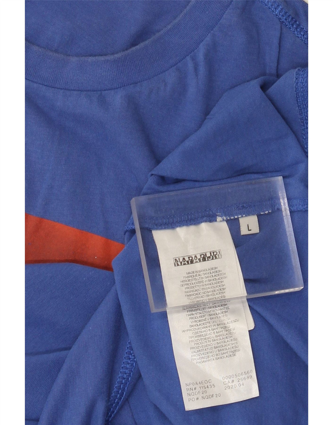 Napapijri Herre Grafisk T-Shirt Top Stor Blå Bomuld