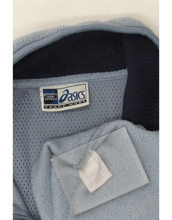 ASICS Fleece Jumper med lynlås til mænd, stor blå polyester