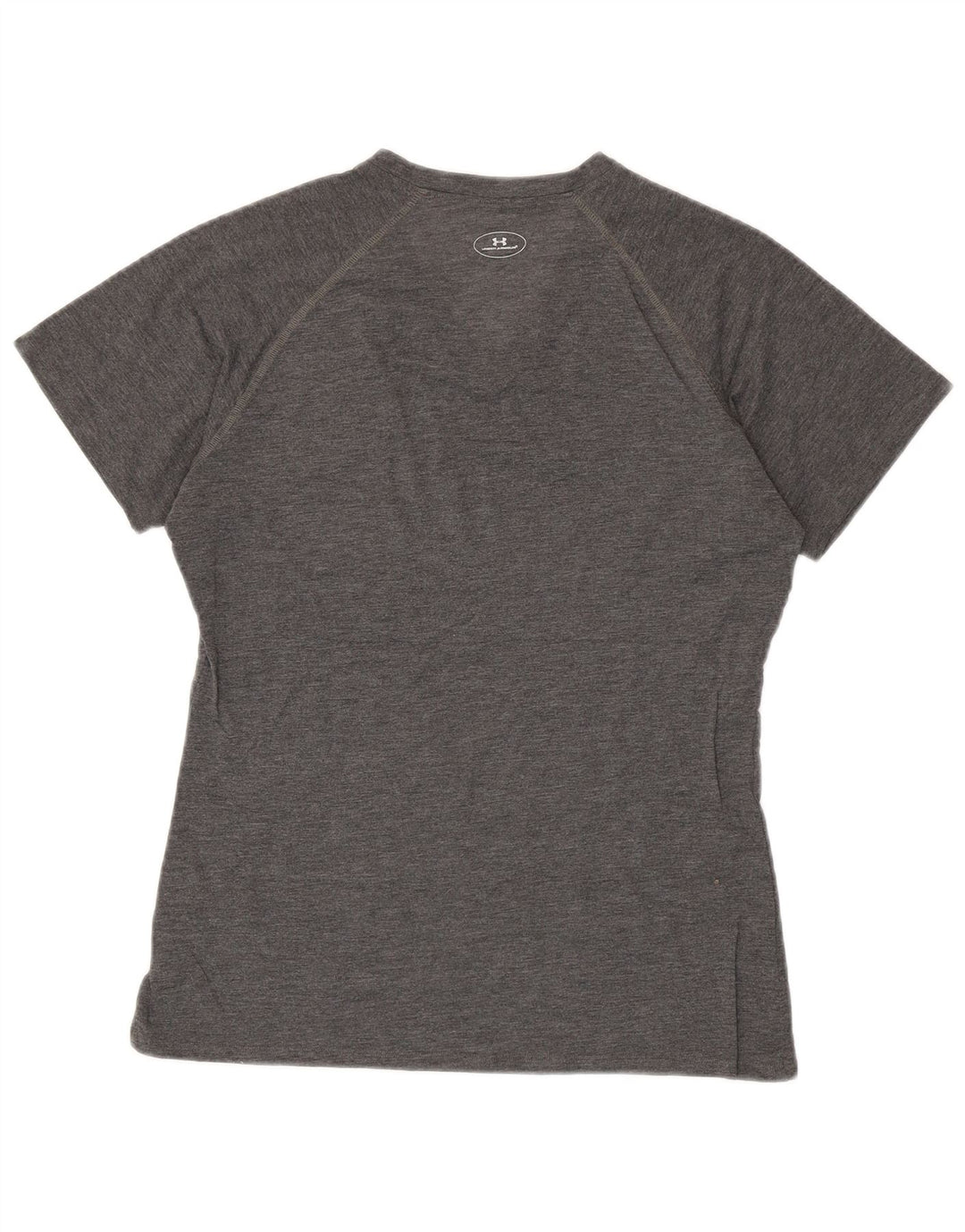 UNDER ARMOUR Dame T-Shirt Top UK 12 Medium Grå Polyester