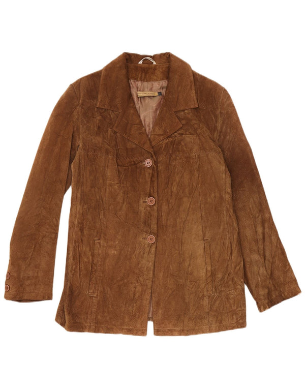 Privilegi Dame Ruskind Blazer Jacket IT 44 Medium Brun Læder