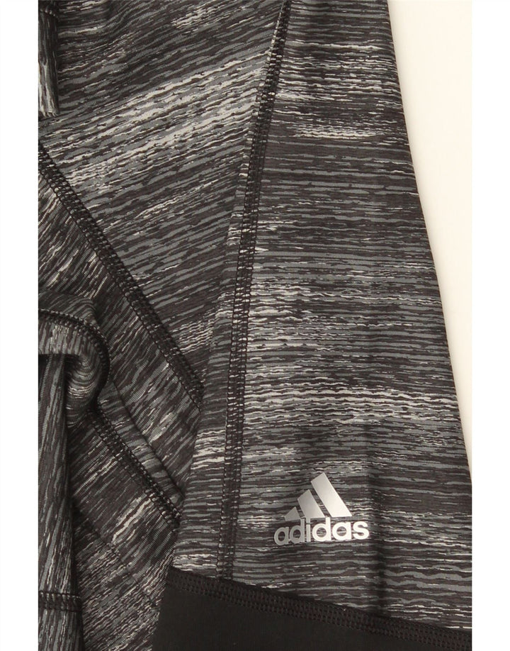 ADIDAS Dame Capri Leggings UK 8 Small Grey Colourblock