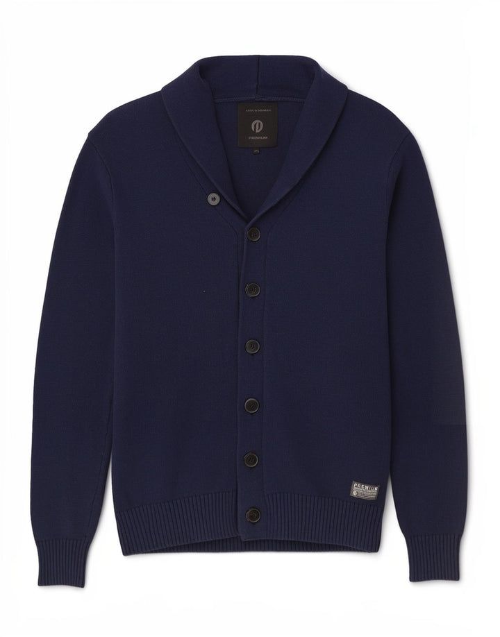 Jack & Jones herre cardigan sweater Stor marineblå bomuld