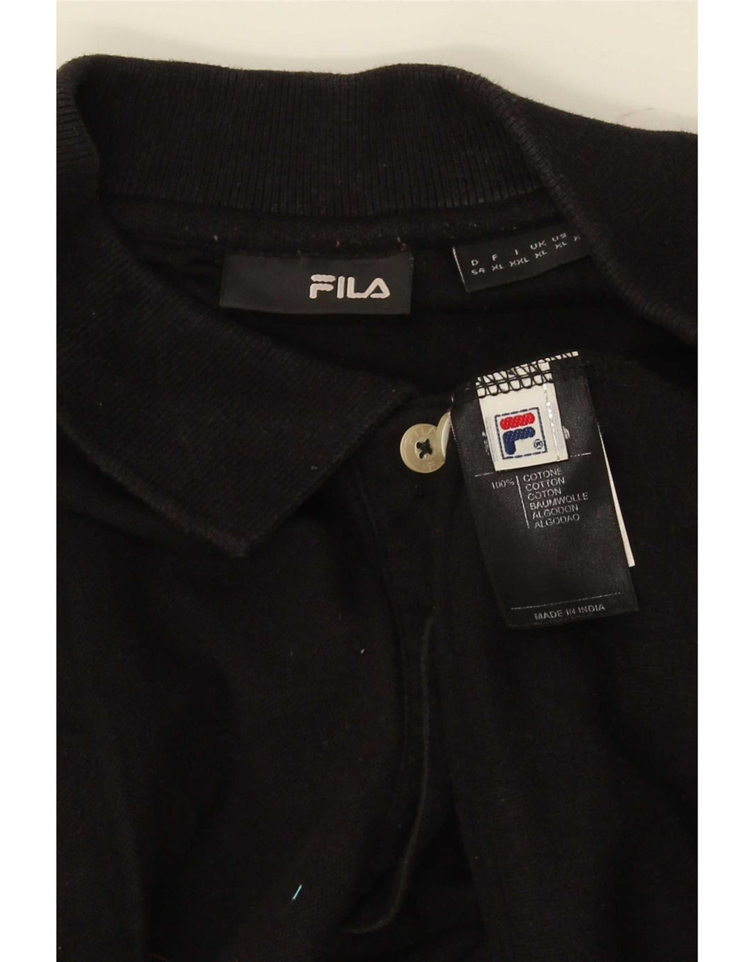 Fila Herre poloshirt XL Sort bomuld