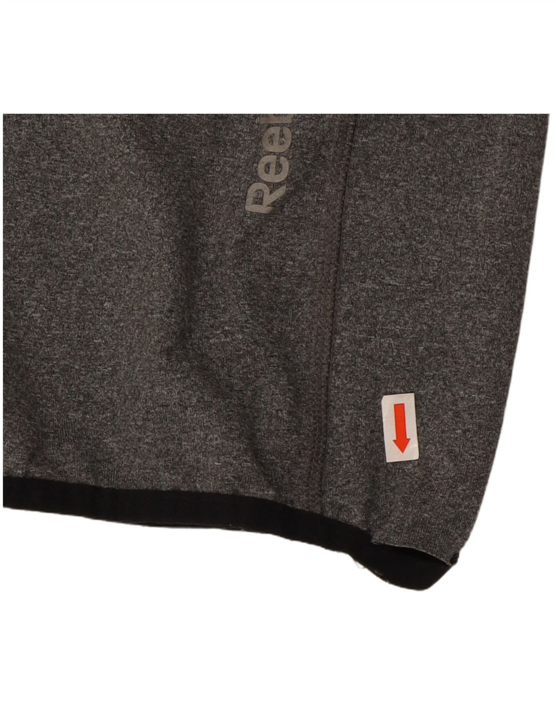 REEBOK Herre Zip Neck Pullover Træningsdragt Top Lille Grå Polyester
