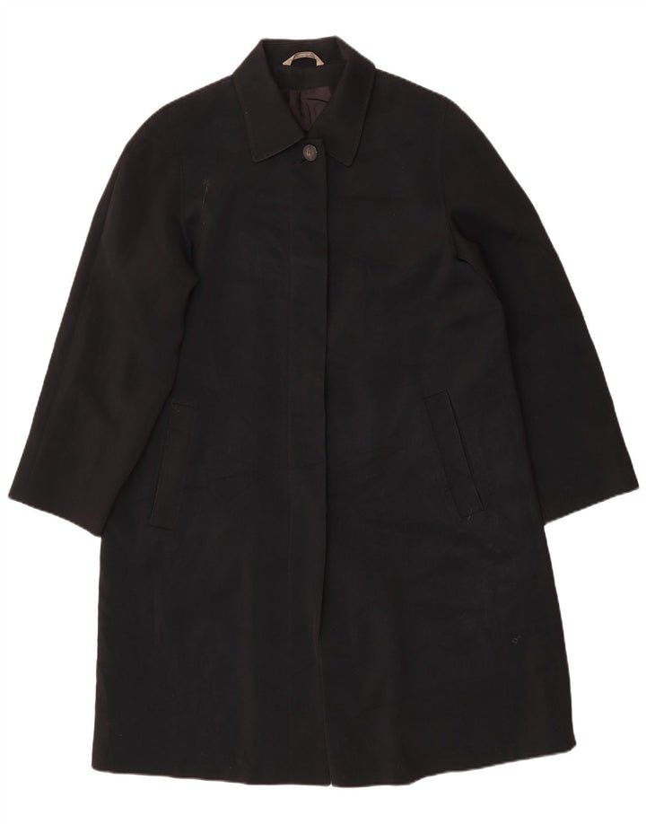 Marks & Spencer Dameoverfrakke UK 12 Medium Sort Polyester