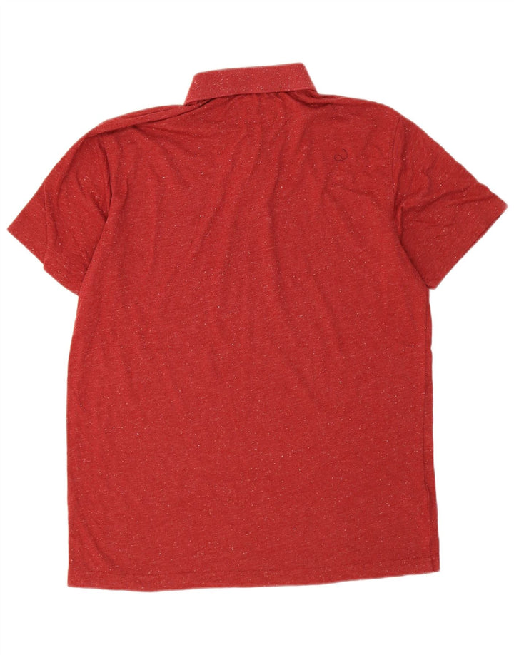 Penguin herre poloshirt Medium rød flækket bomuld