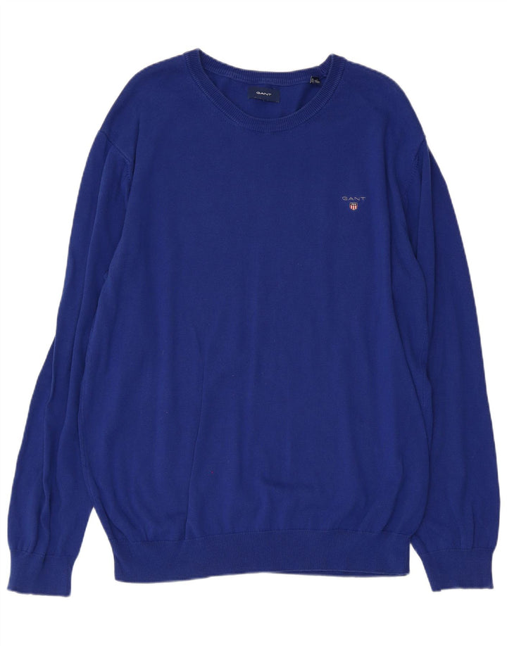 GANT Herre Boat Neck Jumper Sweater XL Blå Bomuld
