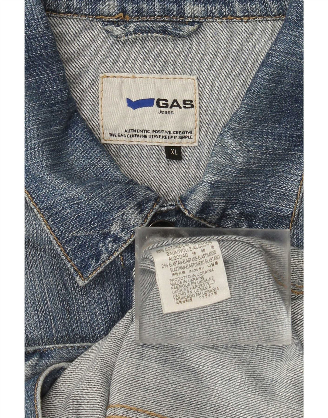 Gas Dame denimjakke UK 18 XL Blå Bomuld