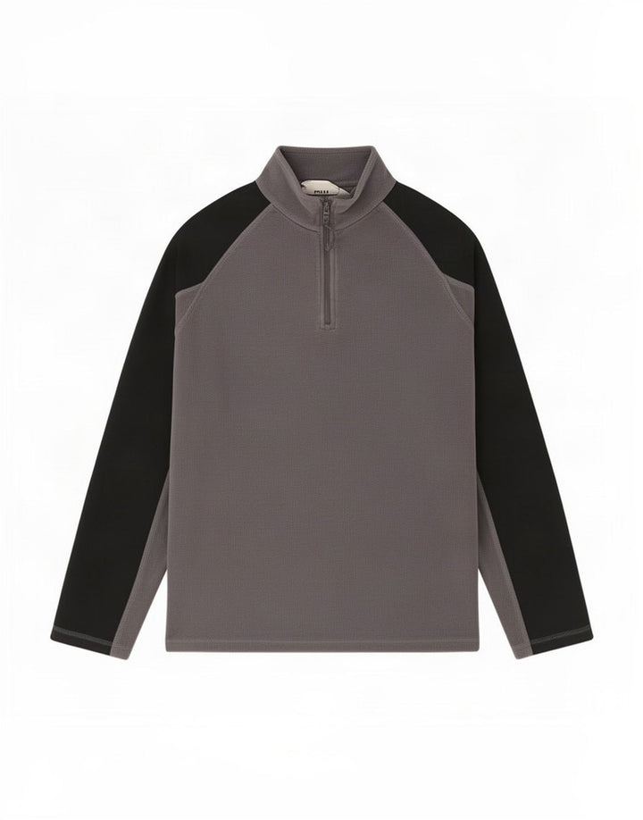 Mountain Warehouse Fleece Jumper med lynlås til mænd Medium Grå Colourblock