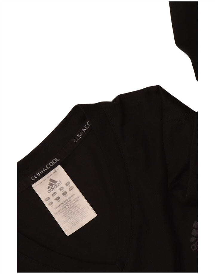 Adidas Dame Climacool Top Langærmet UK 16 Stor Sort Polyester