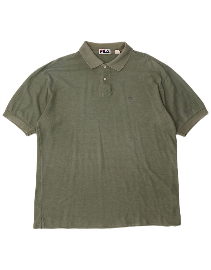 Fila Polo Shirt til mænd IT 56 XL Grøn Bomuld