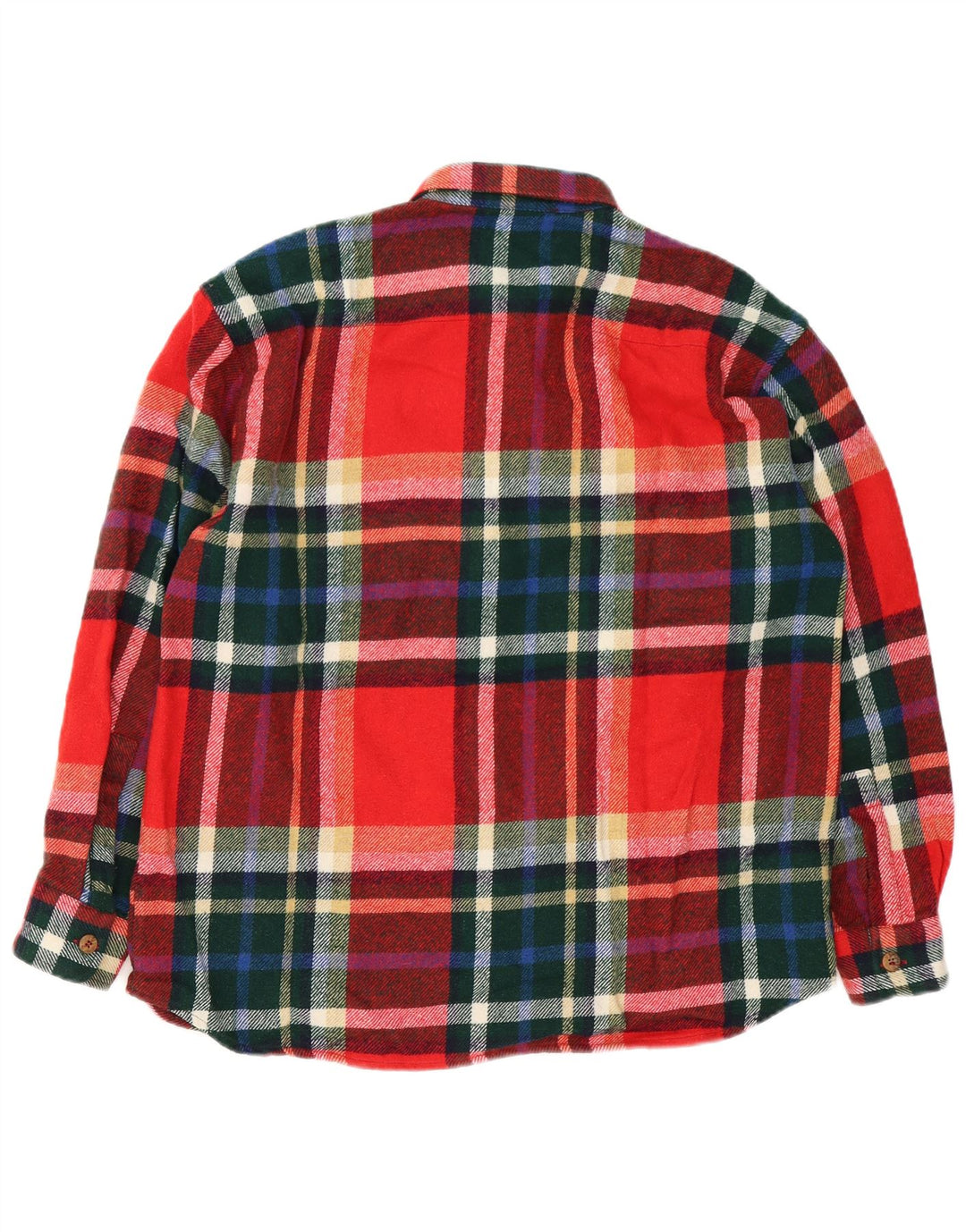 VINTAGE Herre flannelskjorte Stor rød plaiduld