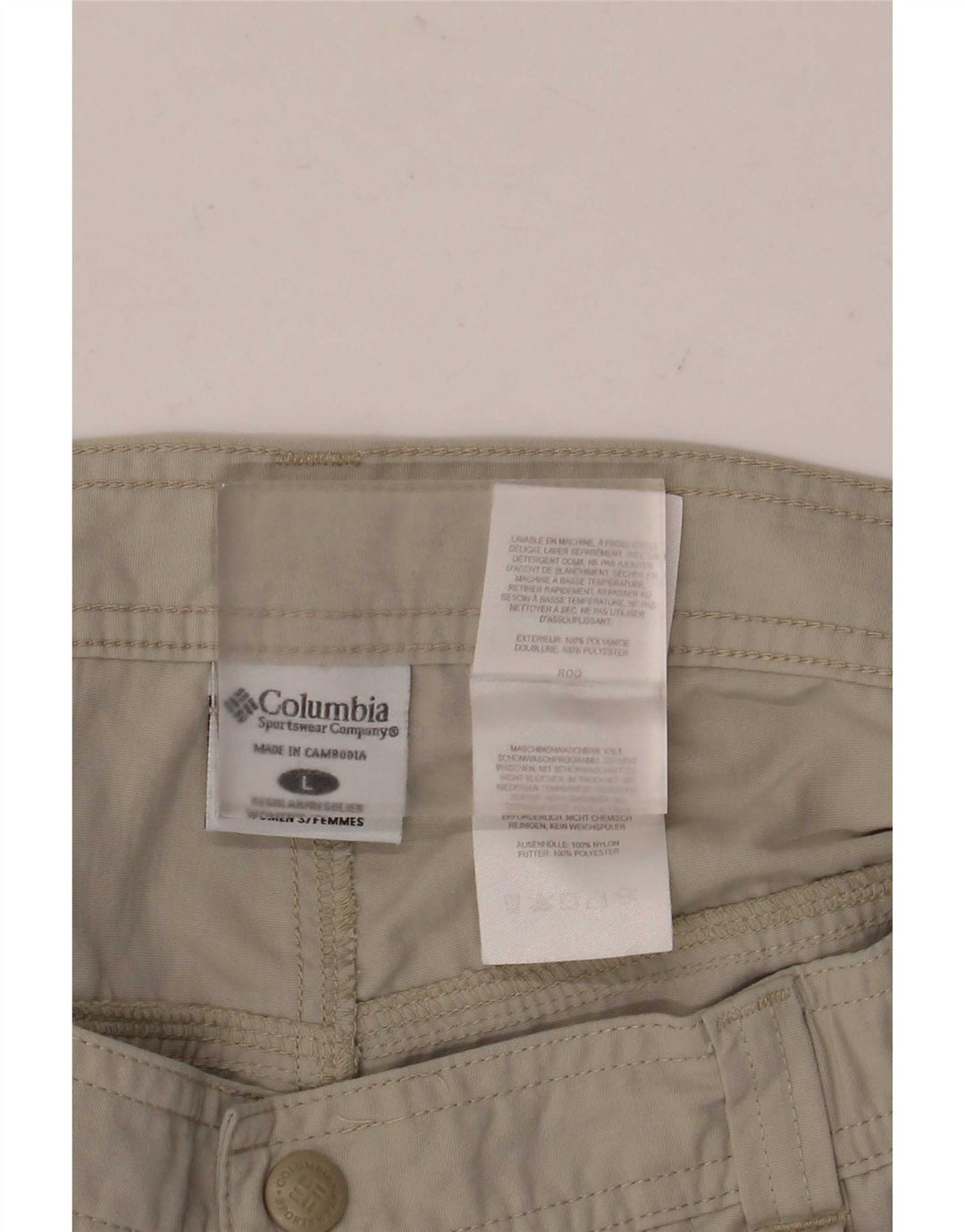 Columbia Herre Cargo Shorts Large W36 Grå Polyamid