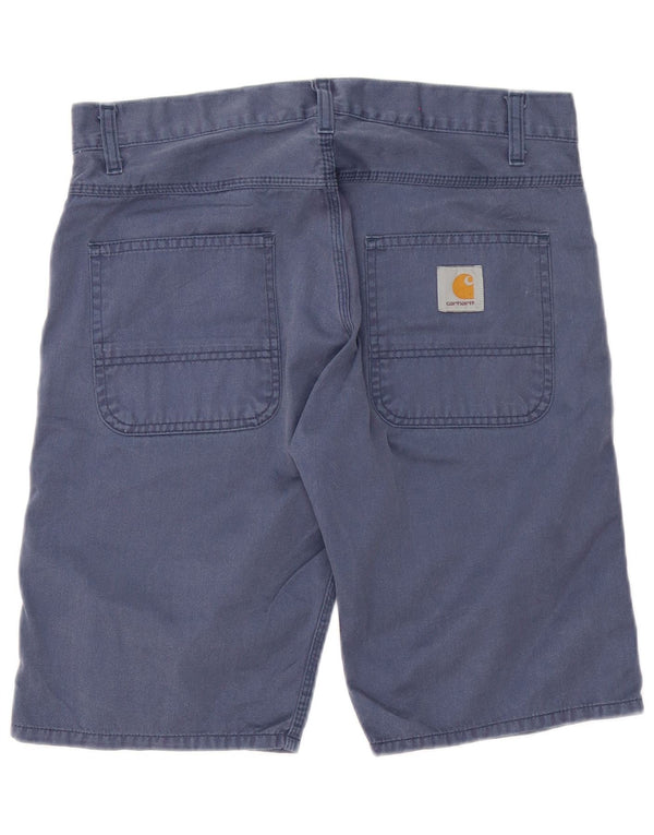 Carhartt Herre Casual Shorts W32 Medium Marineblå Bomuld