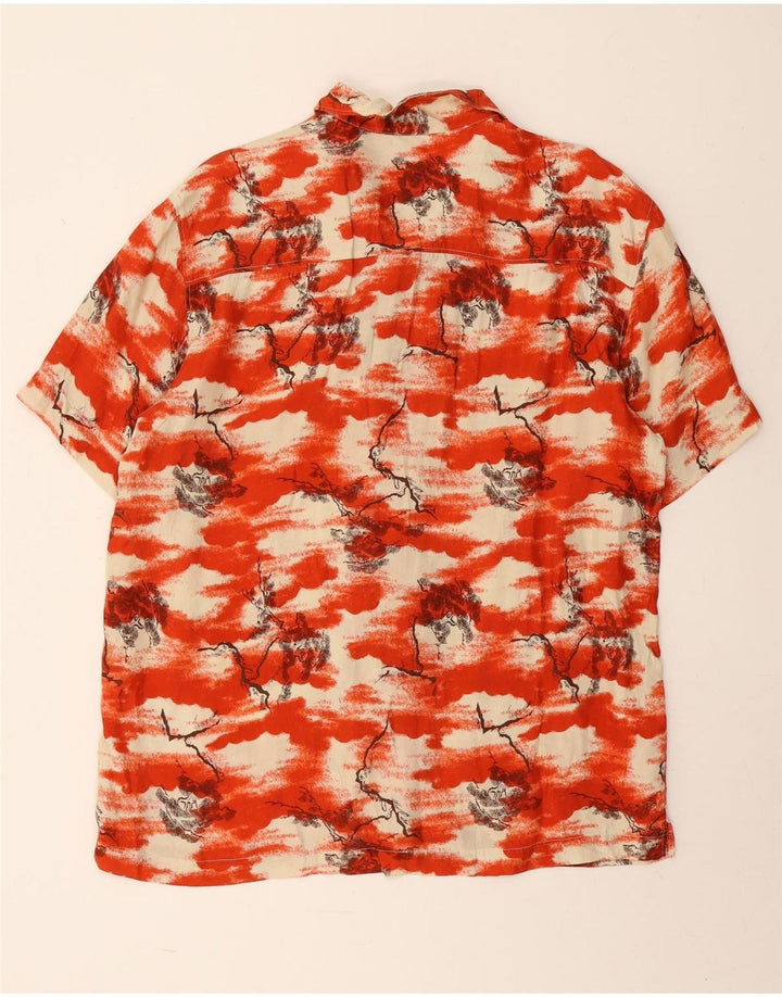 Superdry Kortærmet Herreskjorte XL Red Tie Dye Cupro