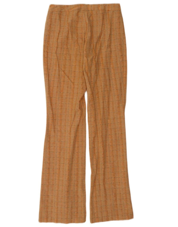 Vintage Dame Bootcut Suit Bukser IT 42 Medium W28 L34 Orange Check