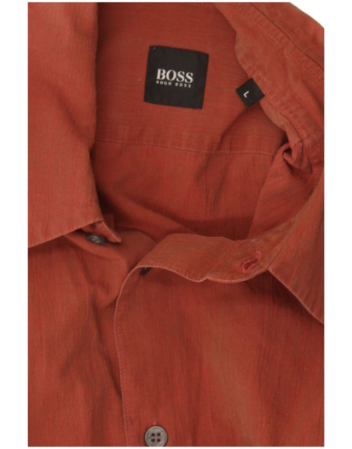 Hugo Boss Herreskjorte Large Maroon