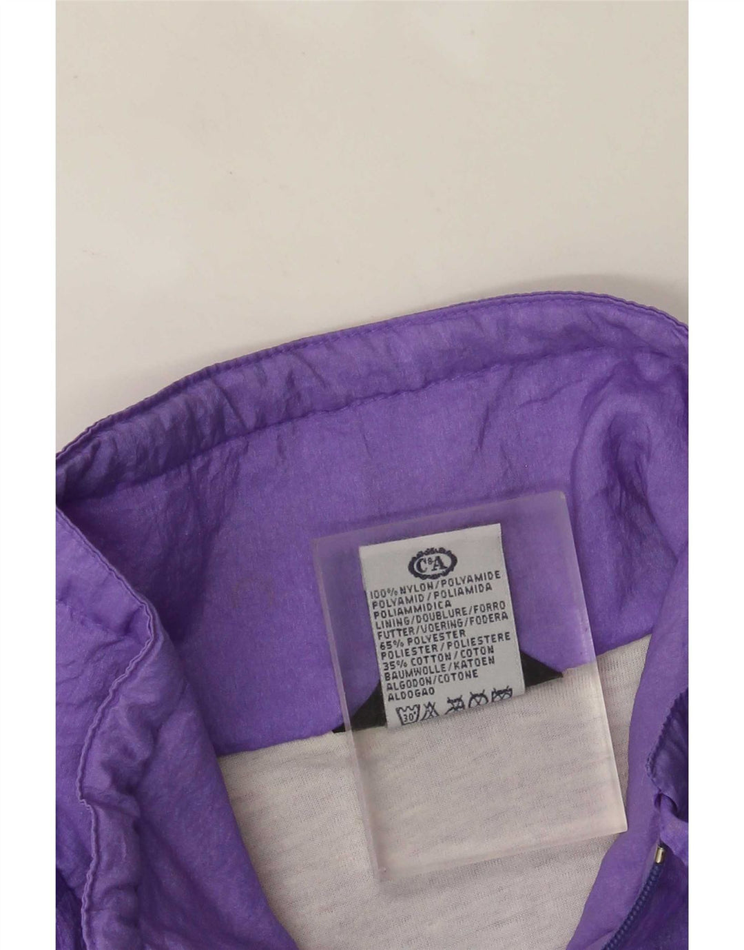 Rodeo Dame Oversized Regnjakke EU 42 Stor Lilla Nylon