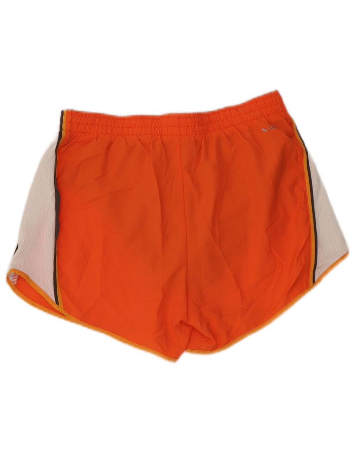 NIKE sportsshorts til kvinder US 4/6 Small Orange Colourblock Polyester