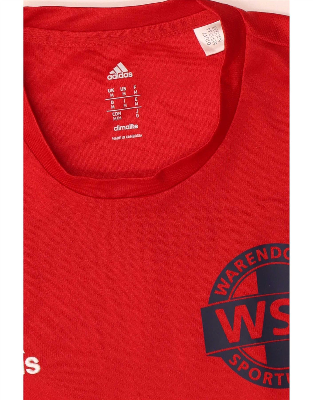 Adidas Herre Warendorfer Sportuninon Grafisk T-Shirt Top Medium Rød