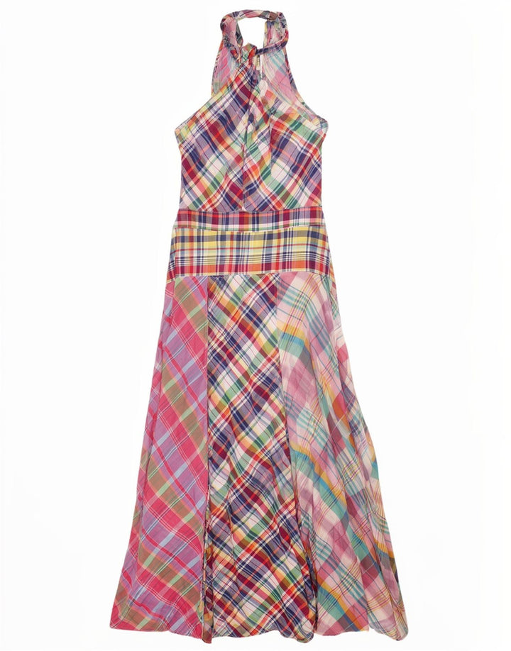 Polo Ralph Lauren Dame Halter Dress US 10 Large Flerfarvet Patchwork