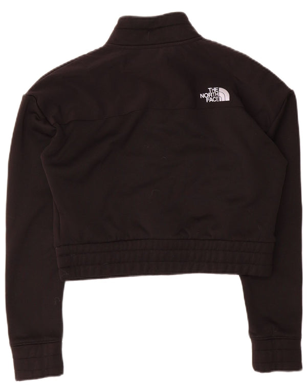 The North Face Dame Loose Fit Crop Sweatshirt Jumper UK 6 XS Sort