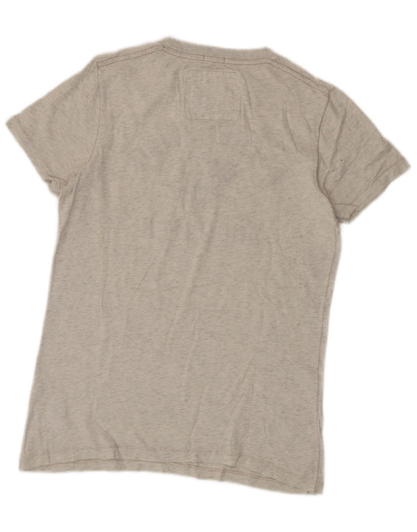 Abercrombie & Fitch Herre grafisk T-shirt Top Lille grå Flecked Bomuld
