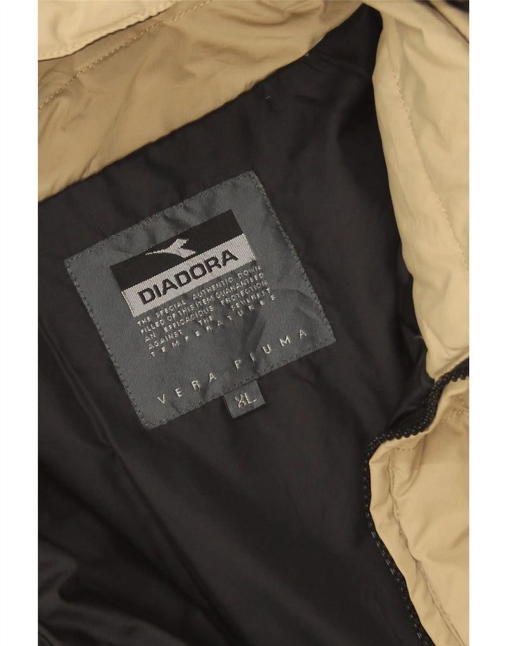 Diadora Herre hættepolstret jakke UK 42 XL Beige Polyester