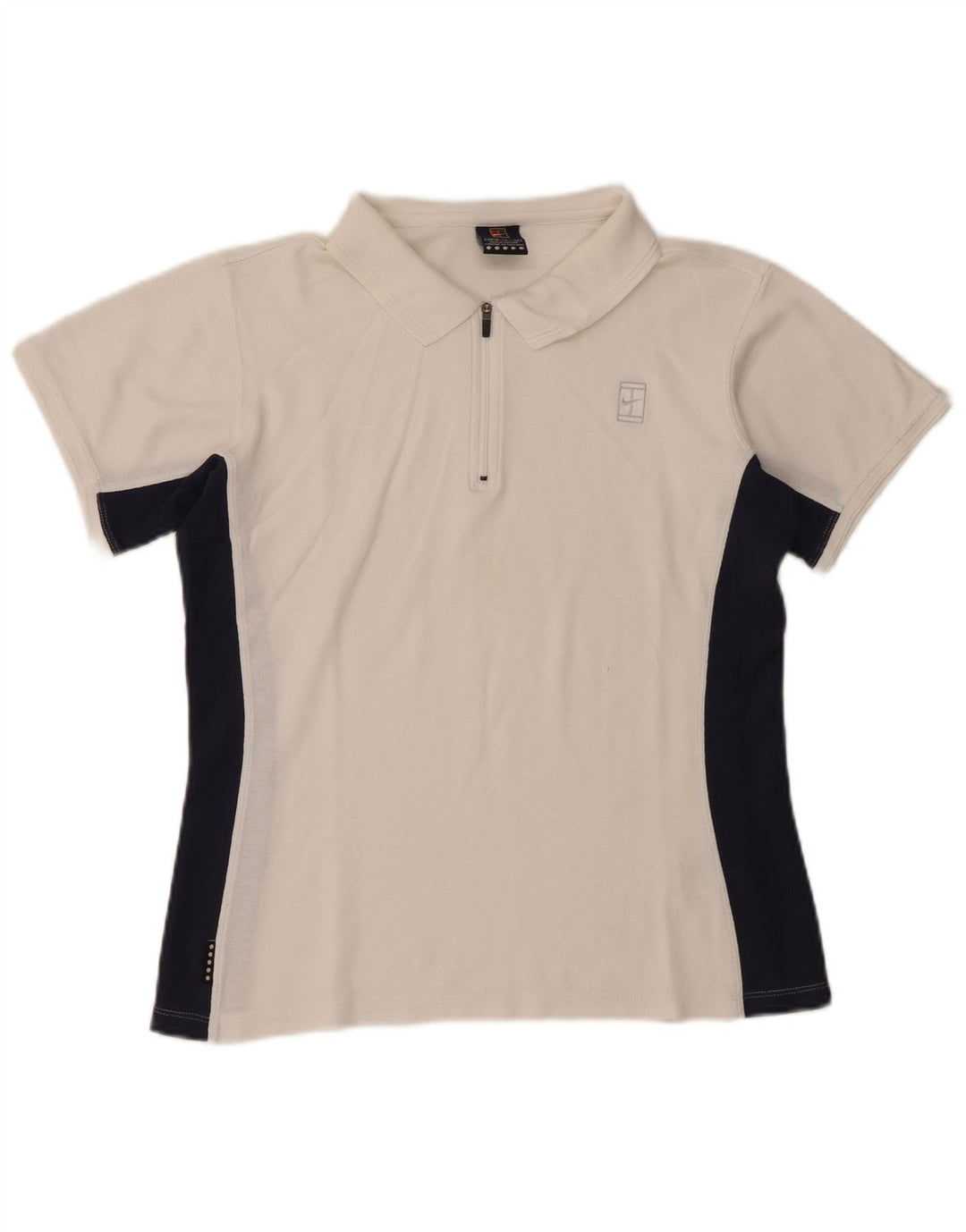 Nike dame poloshirt US 4/6 Small White Colourblock Bomuld