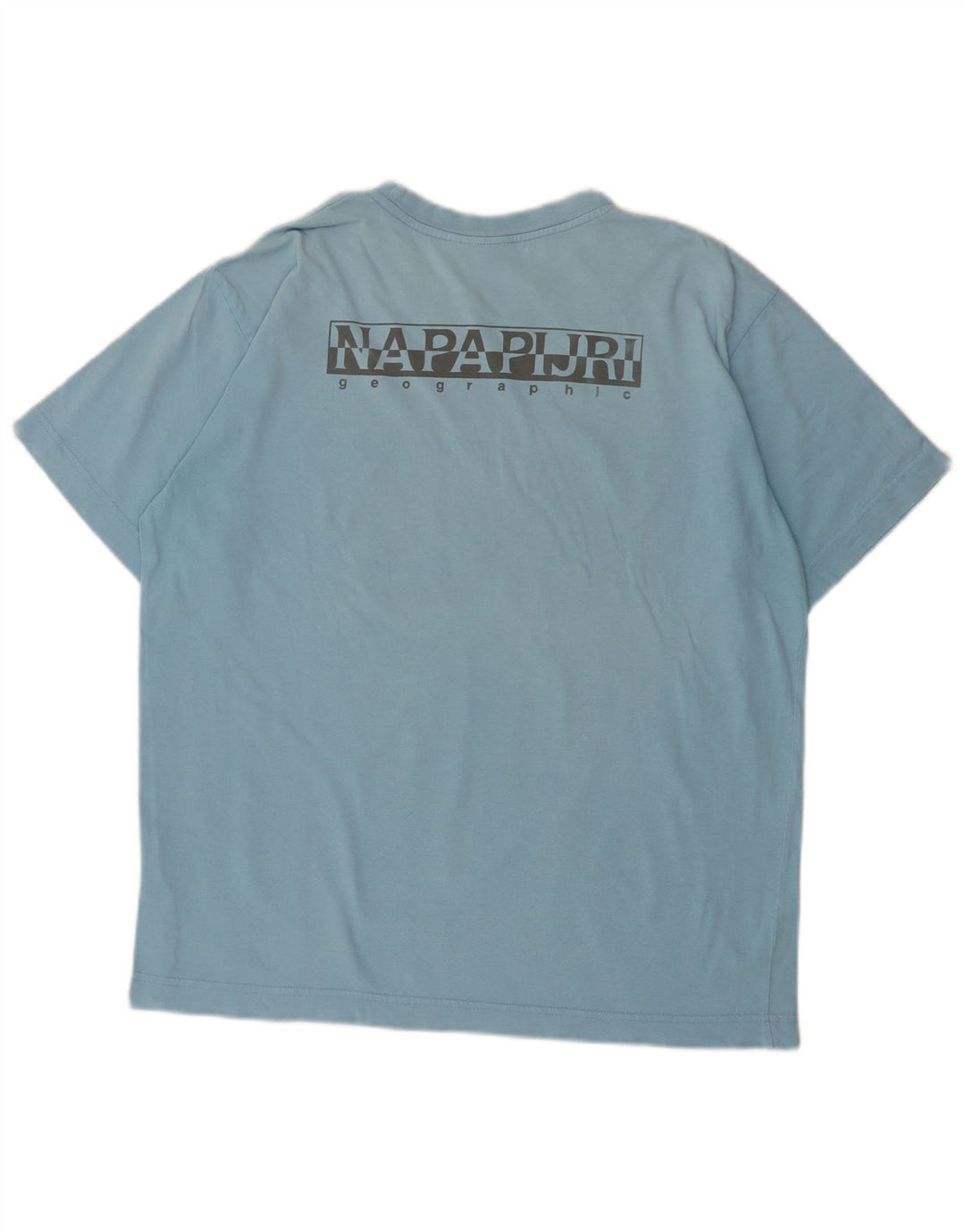 NAPAPIJRI Herre Geographic Grafisk T-Shirt Top Medium Blue