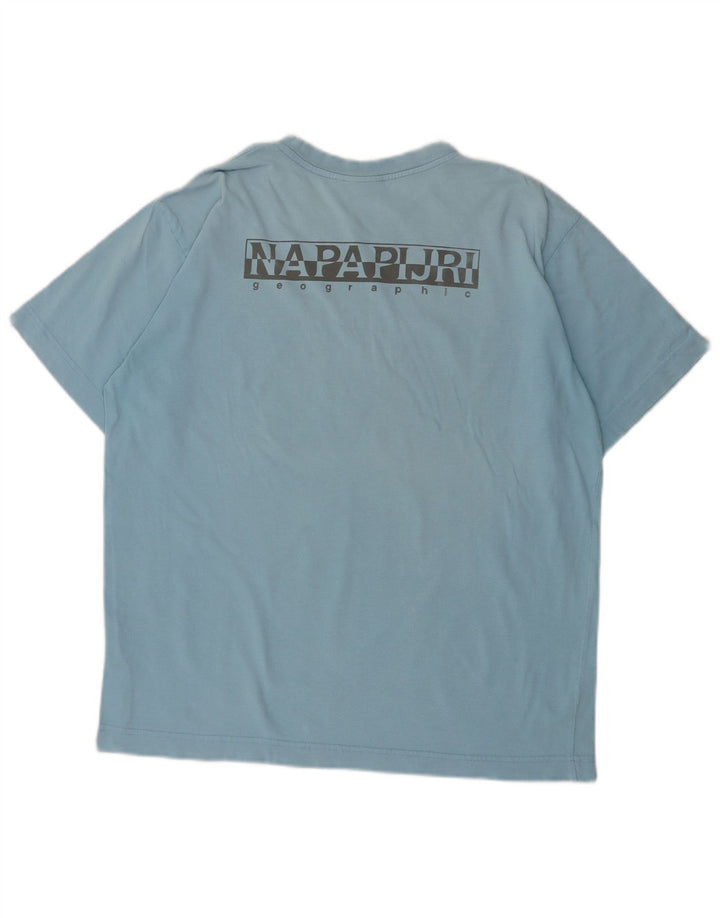 NAPAPIJRI Herre Geographic Grafisk T-Shirt Top Medium Blue