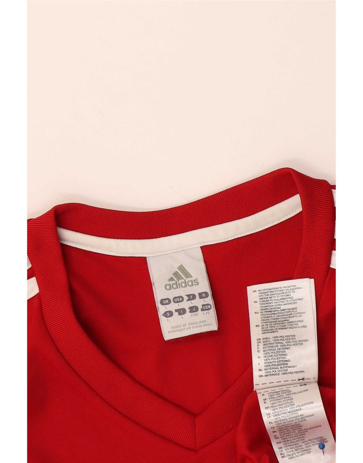 Adidas Herre Climalite T-Shirt Top Stor Rød Polyester
