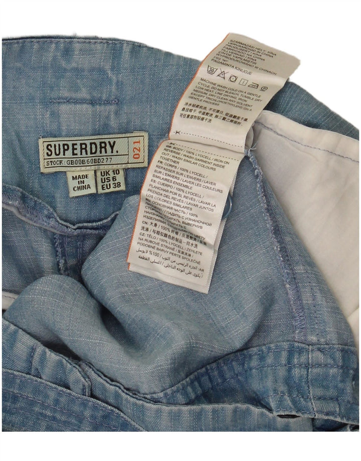 Superdry Chino Shorts til kvinder UK 10 Small W32 Blue Lyocell