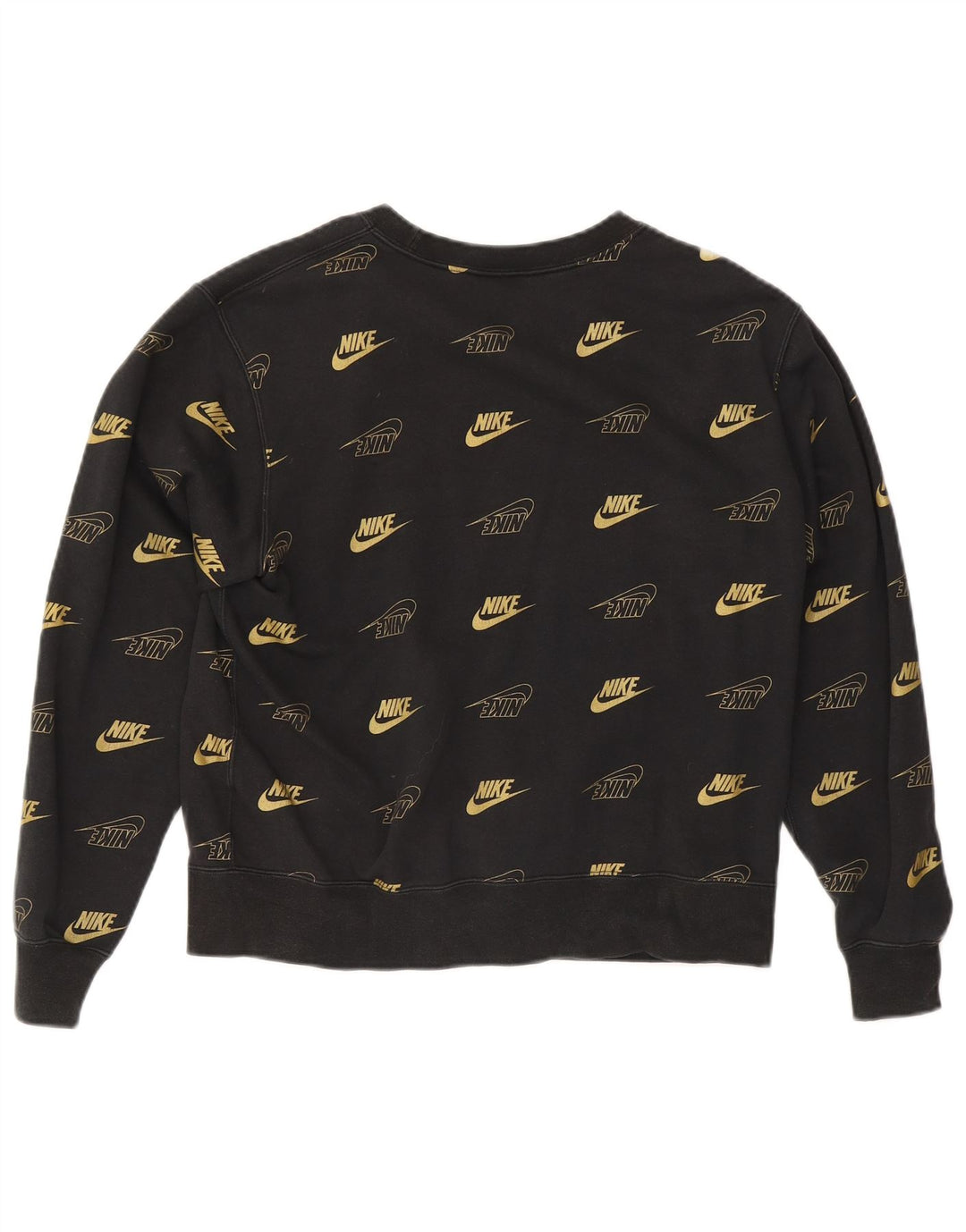 Nike Womens Grafisk Oversized Sweatshirt Jumper UK 10 Small Black Bomuld