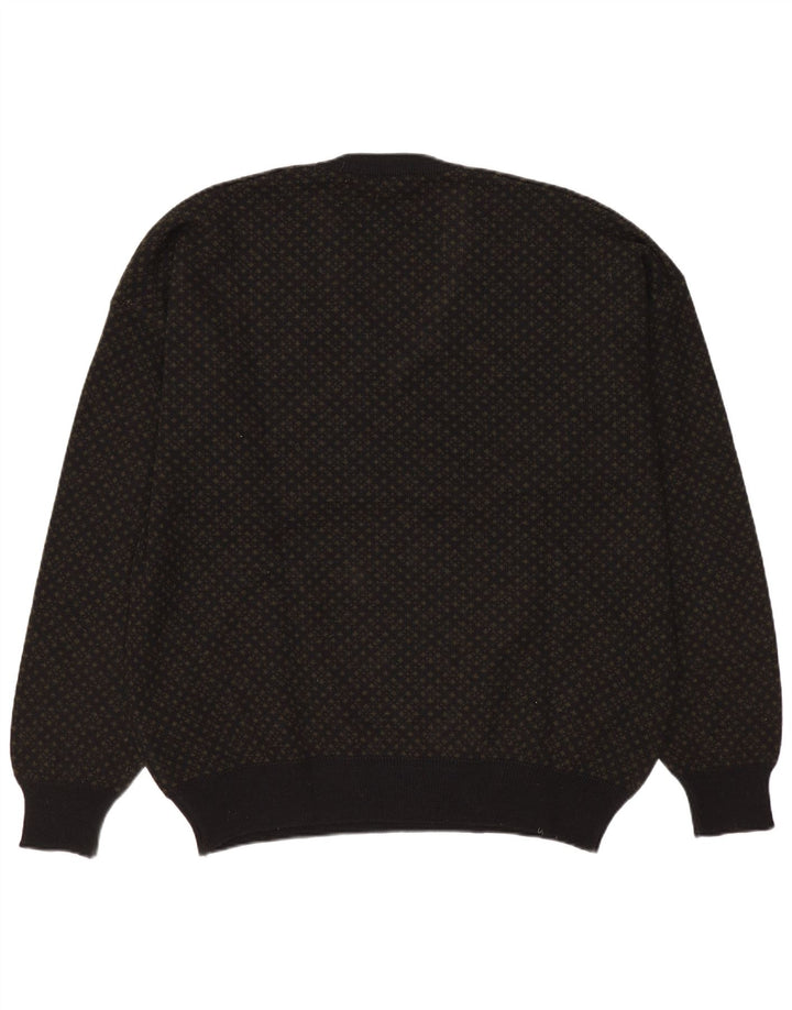 Bramante Herre V-hals sweater Stor Grå Geometrisk Uld