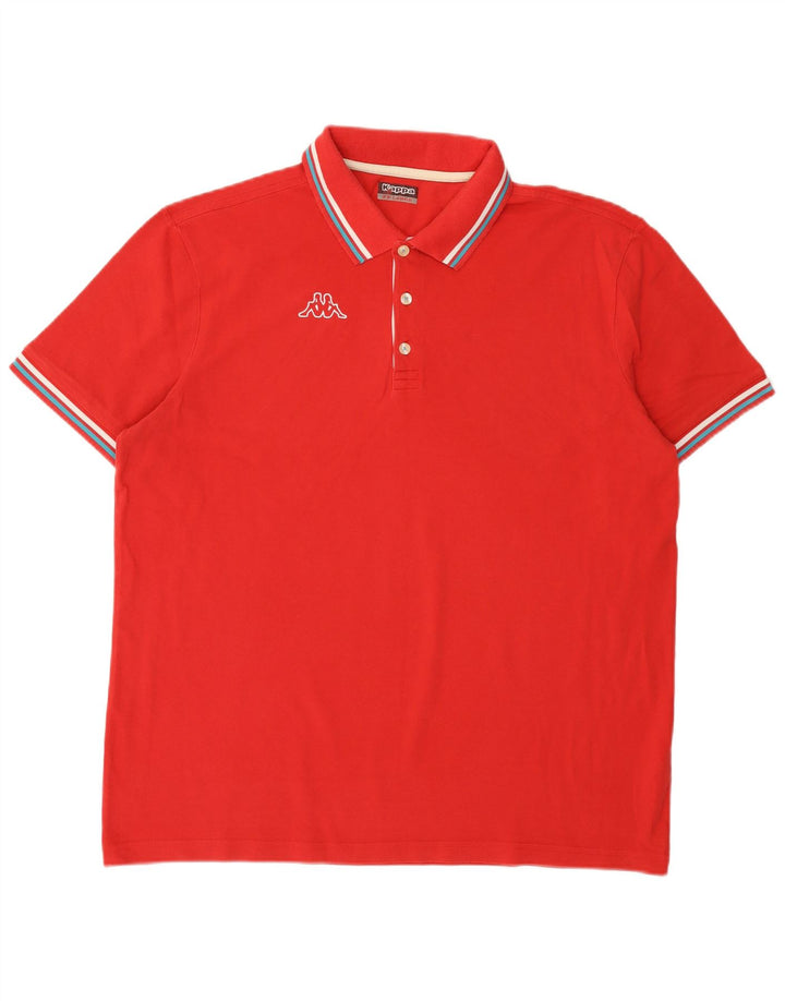 Kappa herre poloshirt 2XL rød bomuld