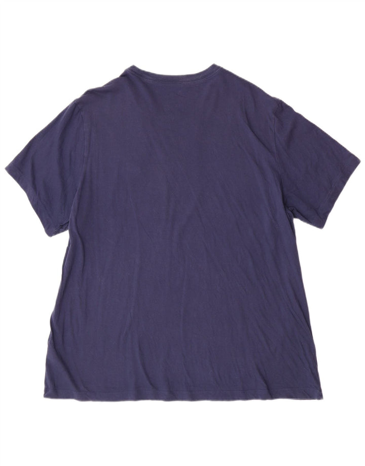 Nike T-shirt top til mænd 2XL marineblå bomuld