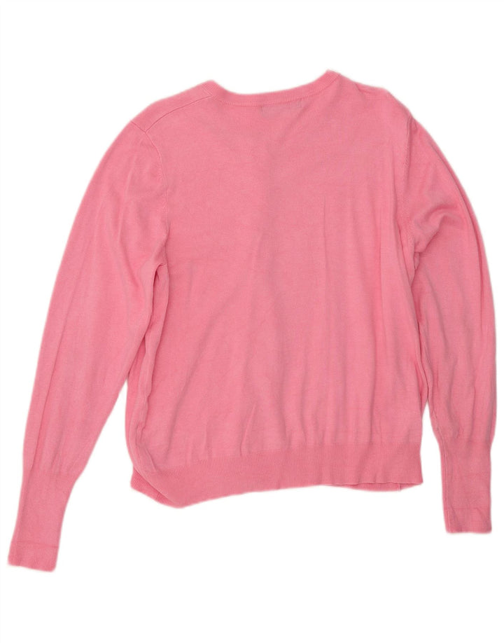 Marks & Spencer Dame Cardigan Sweater UK 16 Large Pink Viscose