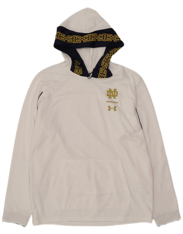 UNDER ARMOUR Grafisk hættetrøje til mænd Large White Colourblock Polyester