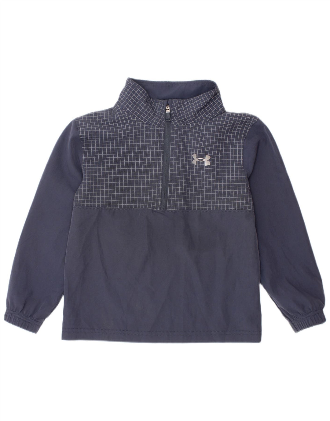 UNDER ARMOUR Drenge Grafisk Pullover træningsdragt Top 2-3 år Navy Blue Check