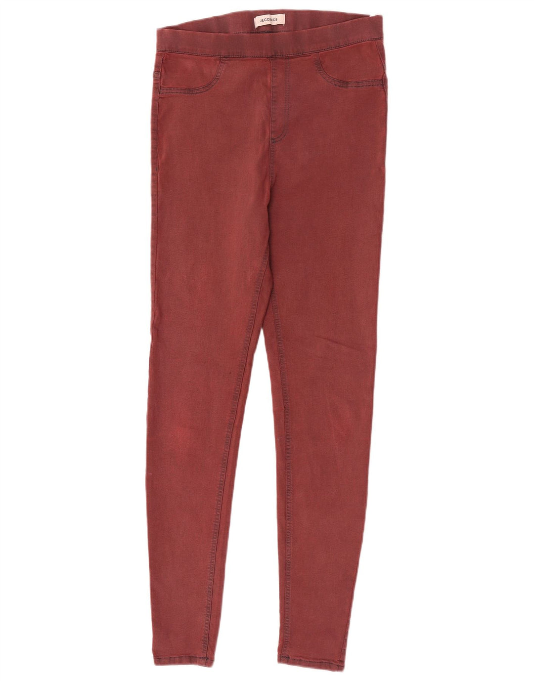 Marks & Spencer Dame Jegging Jeans UK 12 Medium W30 L30 Rød Bomuld