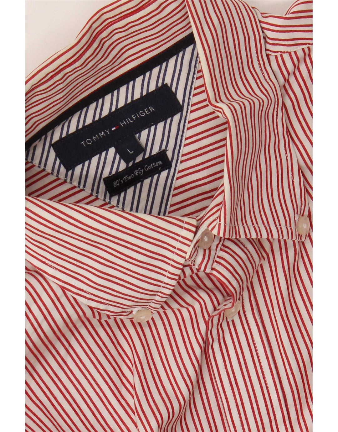 Tommy Hilfiger Herreskjorte Stor rødstribet bomuld