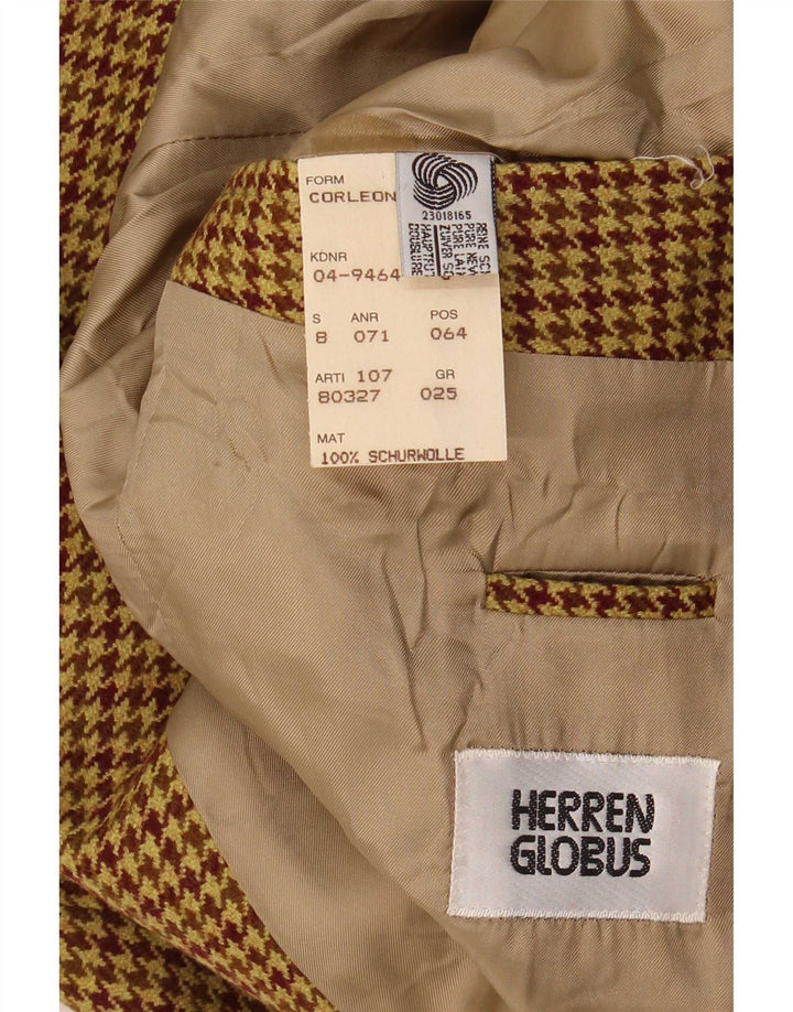 Hugo Boss Herre 2-knaps blazerjakke UK 42 XL Brun Houndstooth New Wool