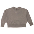 NIKE Oversized Crop Batwing Sweatshirt Jumper UK 6 XS Grå til kvinder