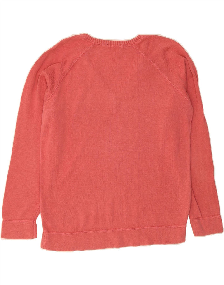 EDDIE BAUER Womens V-Neck Jumper Sweater UK 10 Small Red Cotton Vintage Eddie Bauer and Second-Hand Eddie Bauer from Messina Hembry 