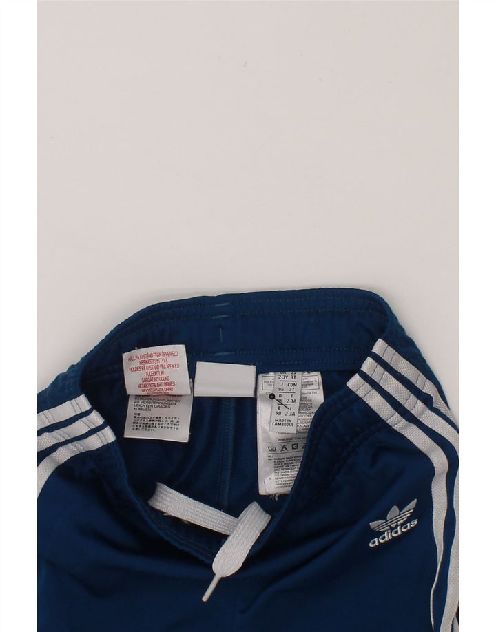 ADIDAS Boys Tracksuit Trousers Joggers 2-3 Years  Navy Blue Polyester Vintage Adidas and Second-Hand Adidas from Messina Hembry 