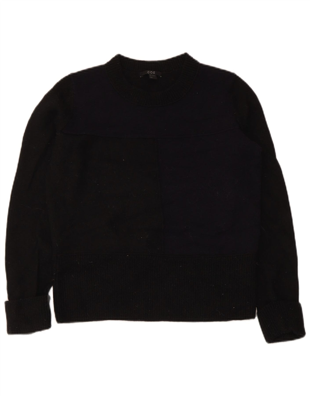 Cos Dame sweater med rund hals DK 10 Lille sort uld