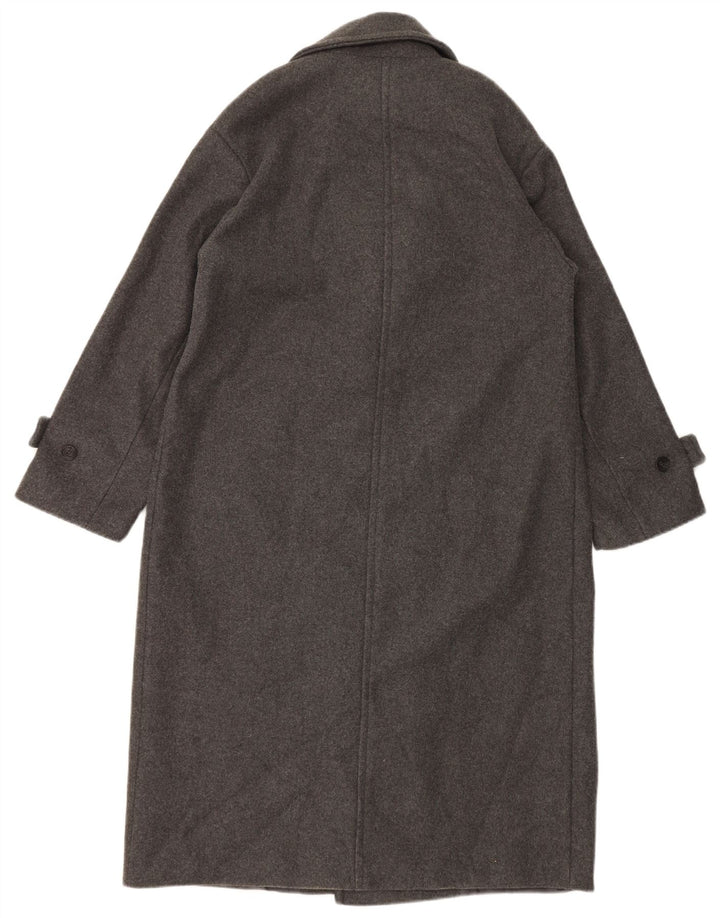 Zara Dame Oversized Dobbeltradet Frakke UK 10 Lille Grå Polyester