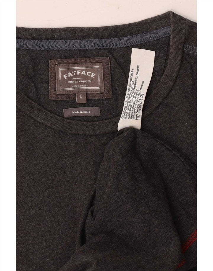 Fat Face Herre T-Shirt Top Stor Grå Bomuld