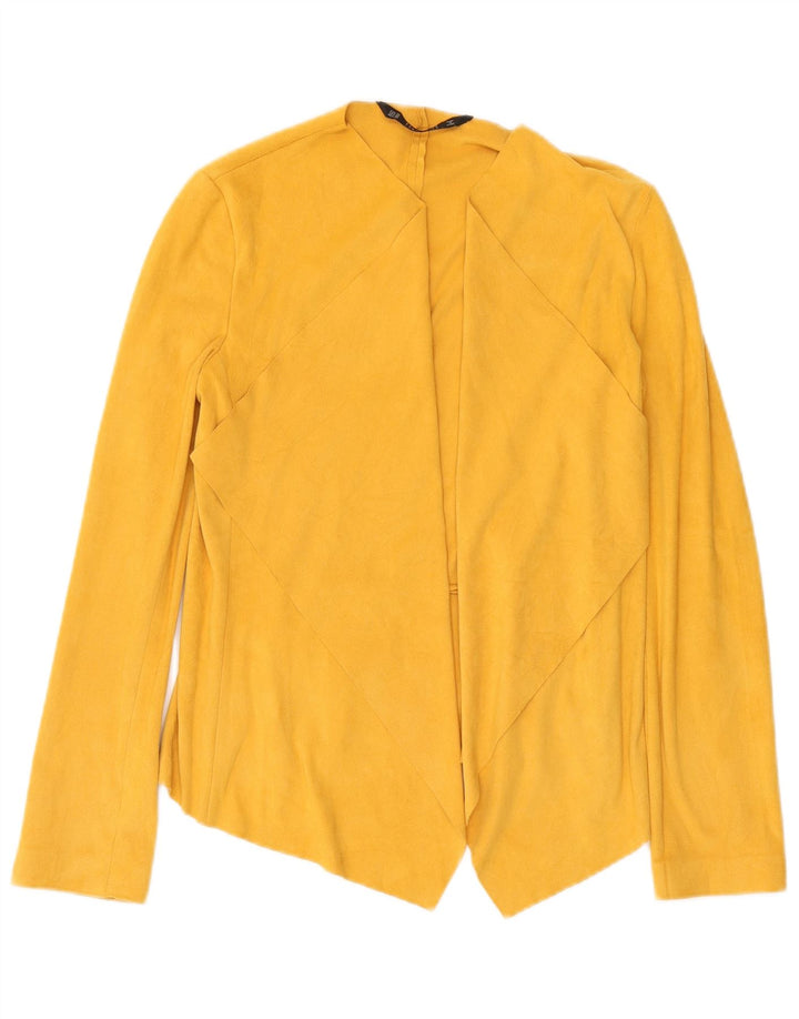Zara Womens Oversized Open Blazer Jacket UK 6 XS Gul Polyester